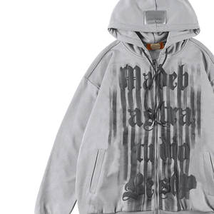 Unisex Casual Fitness Full <b>Zip</b>-up Fleece <b>Hoodie</b> Winter Digital Printed Puff Design Customized Logo Plain Dyed for Men - Product Image 2