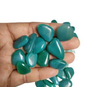 Pierre de dégringolade d'onyx vert à bandes, Onyx vert lâche dégringolé, pierre de guérison d'onyx naturel - Product Image 2