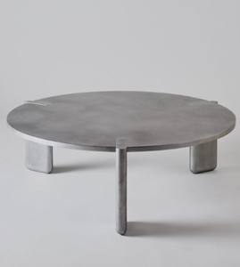Contemporary Modern <b>Round</b> Aluminum <b>Coffee</b> <b>Table</b> Home Decor Living Room Centerpiece Minimalist <b>Industrial</b> Chic Elegant Stylish - Product Image 1