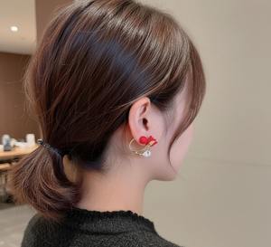 ต่างหูห้อยทรงกลีบดอกไม้สไตล์เกาหลี รุ่น New Vision Premium Alloy งานแฮนด์เมด ดีไซน์หรูหรา สีแดงสดใส น้ำหนักเบา เหมาะสำหรับผู้หญิง เป็นของขวัญสำหรับเธอ - Product Image 4