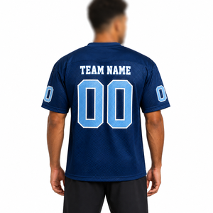 Maillot de football américain pour homme, maillot de supporter noir, col en V, manches courtes, respirant, impression du nom de l'équipe, coupe classique, vêtements de sport pour adultes - Product Image 2