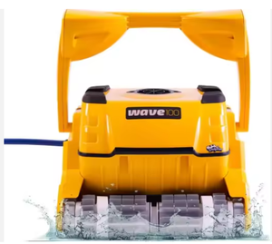 เครื่องดูดฝุ่นสระว่ายน้ำอัตโนมัติรุ่นนิวเวฟ 100 พร้อมรีโมทคอนโทรลและแท่นวาง  สามารถปีนผนังได้  พร้อมระบบกรองแบบเติมน้ำด้านล่าง - Product Image 1