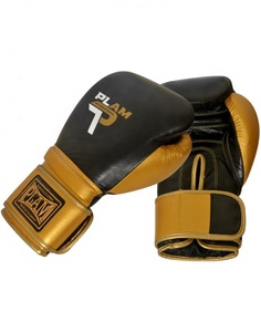 Guantes profesionales de cuero de vaca de 16oz para boxeo Kickboxing 6oz 12oz Ropa deportiva metálica Características de seguridad para artes marciales - Product Image 5