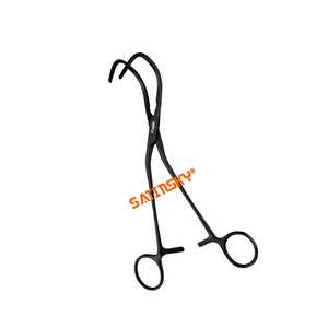 Pinces vasculaires traumatiques Cooley-Derré 16 cm, ligne noire, manuelles, instrument chirurgical de haute qualité, vente chaude - Product Image 2