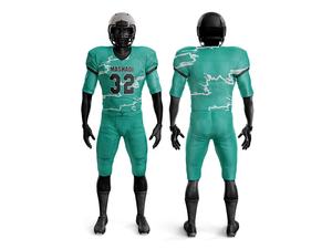 Tela personalizada de alta calidad de talla grande camisetas de fútbol americano bordadas que absorben la humedad transpirables último diseño - Product Image 4