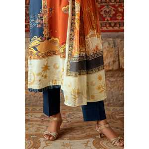 Ensemble de 3 pièces non cousues pour femmes, imprimé, en tissu lawn, collection SD-52015 - Product Image 3