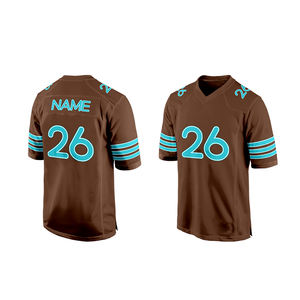 Maillots de football américain personnalisés à manches courtes, tendance et respirants, pour hommes et unisexe, de haute qualité, en gros - Product Image 2