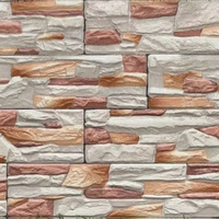 Panneau mural en céramique d'ardoise multicolore empilé de placage de haute qualité pour des décorations de maison de jardin et extérieures