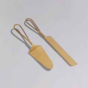 Cuchillo decorativo para servir pasteles de acero inoxidable con mango de patrón elegante para cortar pasteles más alegre en eventos especiales - Product Image 6