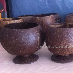 Taza de Cáscara de Coco Vietnamita 100% Ecológica, Pulida a Mano, Impermeable, para Decoración del Hogar - Product Image 1