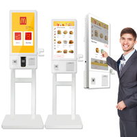 Mcdonalds selforder android pos, kiosque mural de commande, armoire de vente de billets de restaurant, kiosque de caisse en libre-service