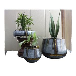 Grands pots de fleurs et jardinières en métal au design de luxe élégant, décoration de jardin de haute qualité pour emballage en vrac au sol - Product Image 6