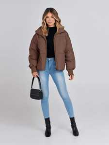 Veste Safari matelassée à capuche imperméable de haute qualité personnalisée 2025, toile, taille haute, automne, respirante, rembourrage en coton - Product Image 5