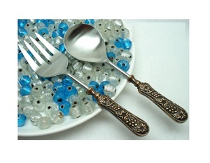 Ensemble de couverts moderne, unique, brillant, bon prix, avec un ensemble de couverts de haute qualité, design unique de la poignée, cuillère et fourchette - Product Image 1