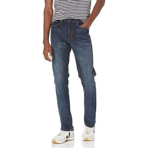 Pantalones de mezclilla informales transpirables ajustados más exigentes para hombres, pantalones de mezclilla elásticos cómodos de tamaño personalizado para hombres - Product Image 5