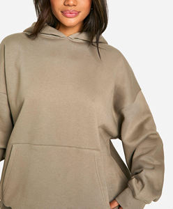 2025 nouveau arrivé à manches longues surdimensionné femmes sweat à capuche et sweats 100% coton français éponge matériel Hip Hop femmes sweats à capuche - Product Image 3