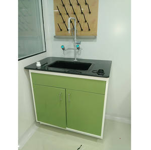 Banco de trabajo de laboratorio indio con gabinetes de acero/madera Mesa DE TRABAJO Banco de trabajo de laboratorio Muebles Equipo de mesa de escritorio - Product Image 4