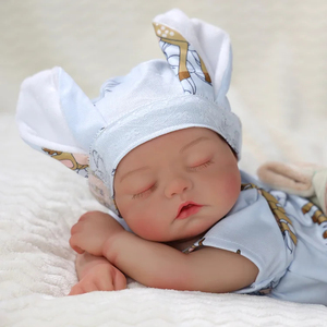 Poupée Reborn Bébé Fille Endormie Réaliste Babeside <span class=keywords><strong>Joka</strong></span> 17'' Mini Poupée Souple Tendance Modèle DIY Jouet - Product Image 5
