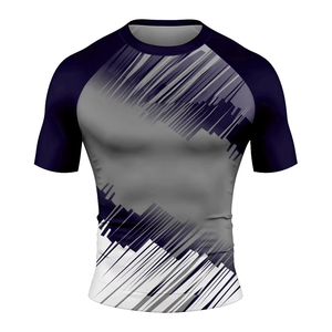 Ensemble Rash Guard et Short de Combat à Manches Courtes pour Hommes, UPF50+, Séchage Rapide, pour MMA, BJJ, Grappling - Product Image 4