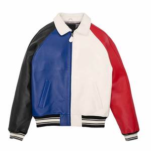 Chaqueta de cuero textil hecha a medida de diseño de tendencia, chaqueta de cuero textil de tendencia en blanco OEM personalizada para adultos - Product Image 5