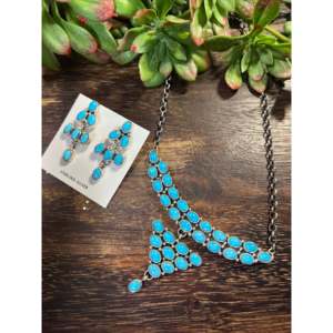 Fine Jewelry <b>Set</b> Geraldine James Kingman Turquoise & Sterling <b>Silver</b> <b>Necklace</b> - Product Image 4