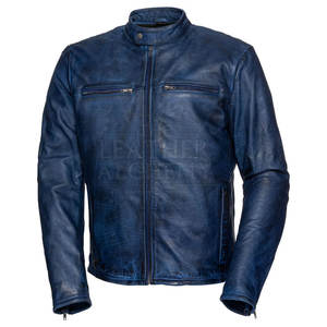 Chaqueta de Motociclista de Cuero Elegante con Cuero de Alta Calidad, Forro Suave, Ajuste Flexible, Comodidad Mejorada y Costuras Resistentes - Product Image 1