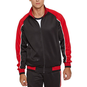 Wholesale Price Tracksuit For Men Cheap Rate Streetwear / OEM Service Color Block High Quality Tracksuit Set With Full Sleeves - Product Image 2