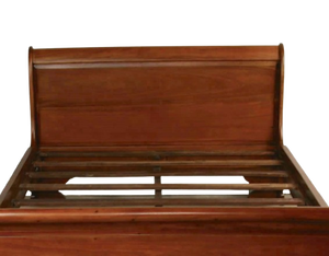 Bigcea Durable Traditional Mahogany Wood Sleigh Bed with Antique Design <b>for</b> Home <b>Bedroom</b> Classic Furniture - Product Image 5