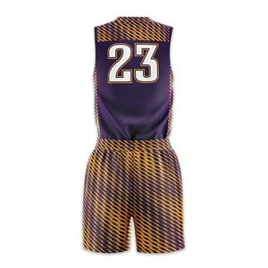 Uniformes de Baloncesto Transpirables Hechos a Medida, Conjunto de Uniformes de Baloncesto para Equipos Hechos con Material 100% Poliéster - Product Image 3