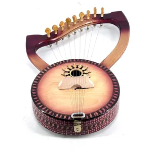 Lyre électrique Simsimiyya égyptienne artisanale à 9 cordes - Instrument à cordes folklorique professionnel en bois massif avec cordes métalliques - Product Image 4
