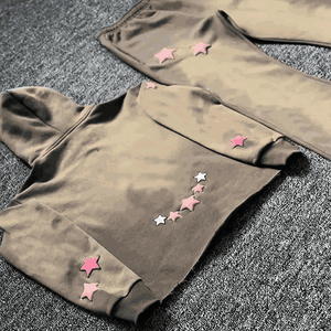 High Quality 100% Cotton Terry Flare <b>Sweatpants</b> and Hoodie Set Acid Washed <b>Oversized</b> Tracksuit for Men Breathable for Winter - Product Image 3