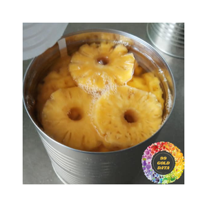 Anillos de piña enlatados de larga vida útil Listo para comer Color amarillo Dulzura natural Sin aditivos Ideal para restaurante - Product Image 4