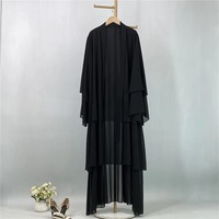 Thobe / Thawb Vente en gros Vêtements islamiques pour femmes Robe maxi musulmane perlée Abaya avec foulard