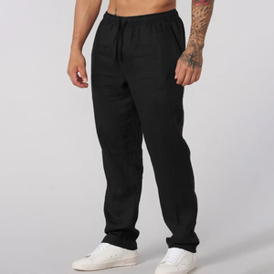 กางเกงจ็อกเกอร์ผ้าแคนวาสลำลองสำหรับผู้ชาย คุณภาพสูง ระดับไฮเอนด์ ปิดด้วยเชือกผูก กันน้ำ แห้งเร็ว ระบายอากาศได้ดี - Product Image 6