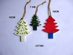 Ornements de noël suspendus en résine ornements de noël suspendus en résine décor d'arbre en bois - Product Image 6