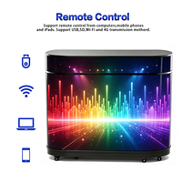 Pantalla LED Curva Personalizada HDR10+ con Brillo de 600CD, Pantalla de Recepción P2 para Vestíbulo de Hotel, Bar, Pantalla Digital Promocional de Pared, 2 Años de Garantía