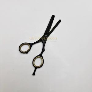 Tijeras de Peluquería Profesionales de Acero Inoxidable con Recubrimiento de Polvo Negro, Logotipo Personalizado, Herramienta de Corte para Salón de Belleza y Barbería - Product Image 3