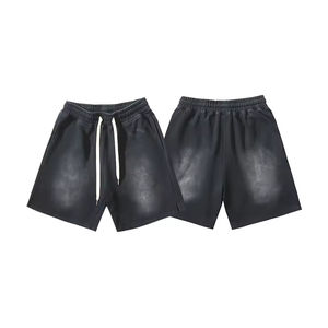 Pantalones cortos con estampado personalizado, ropa de calle alta, ropa Vintage para hombres y mujeres, pantalones cortos sueltos finos con lavado ácido, pantalones cortos informales - Product Image 2