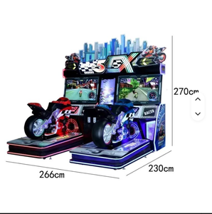เครื่องเกมแข่งรถอาร์เคดยอดนิยม ยี่ห้อ 32 LCD แบบหยอดเหรียญ ดีไซน์ทนทานต่อสภาพอากาศ โครงสร้างพลาสติก รับประกัน 3 ปี - Product Image 1