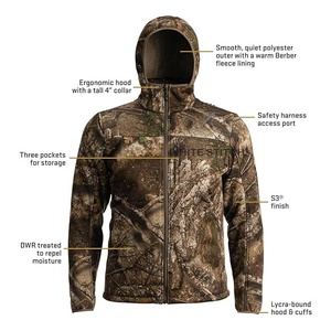 Veste de chasse en softshell thermique d'hiver pour homme, camouflage, respirante, zippée, avec col montant, imprimé, pour la chasse - Product Image 3