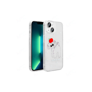 Funda de silicona dura transparente con diseño de corazón de lujo para iPhone 13, 11Pro y SE, cubierta trasera protectora Folk - Product Image 2