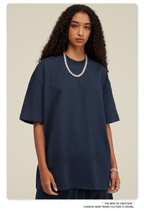 305gsm Heavy algodón de gran tamaño Drop Shoulder Unisex moda camiseta casual diario de manga corta Camiseta de los hombres para los hombres - Product Image 5