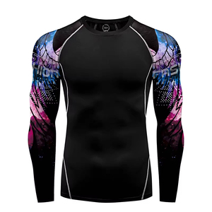 2026 Customized Latest Design Long Sleeve Rash Guard Best Quality Rash Guard for Men Pakistan Manufacturers - Product Image 1