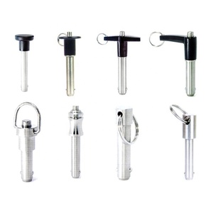 Custom High Precision MIM 4140 Steel Aluminum Quick Release Ball Lock Pin Push Pin Heavy Duty Hardware <b>Fastener</b> OEM - Product Image 2