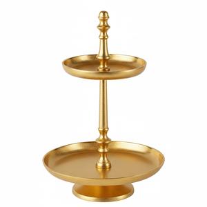 Soporte para Pastel de 2 Niveles, Metálico/Aluminio, Color Plateado Pulido, Decorativo, Ecológico, Apto para Lavavajillas, Marca White Royals - Product Image 4