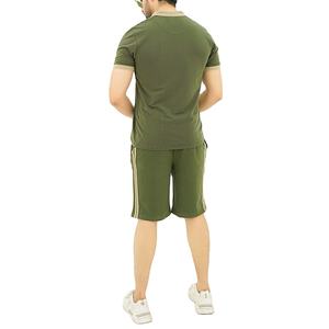 Ensemble de vêtements d'été deux pièces avec logo personnalisé pour hommes, ensemble de survêtement d'été deux pièces polo et short pour hommes - Product Image 2