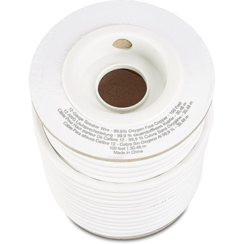 99.9% Oxygen-Free Copper AV Cable 100 Feet Stereo Speaker Wire with Braided/PVC Jacket for Home Theater HDTV & Monitor