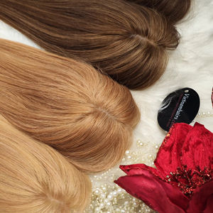 Vente chaude 2025 Topper Handtied 100% Remy Hair Extensions de cheveux Yaki raides vierges de haute qualité cuticule complète - Product Image 1