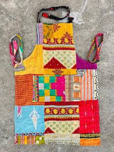 Wholesale Vintage Kantha Quilt <b>Apron</b> Handmade Patchwork Quilted <b>Apron</b>, Bohemian Cotton <b>Apron</b> for Women <b>Kitchen</b> <b>Apron</b>, All Size - Product Image 6