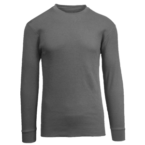 Men's Long Sleeve Crew Neck Waffle-Knit <b>Thermal</b> Shirts - Product Image 1